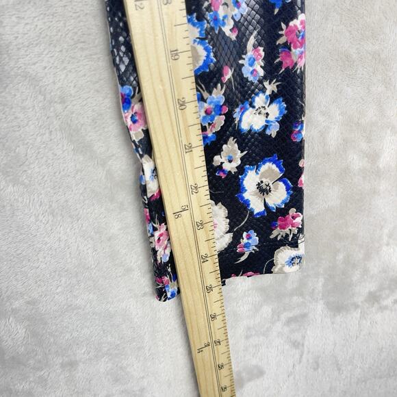 Rotate Birger Christensen Sierra Ruched Floral Print Jersey Top Black Combi Sz 6 - Picture 9 of 11